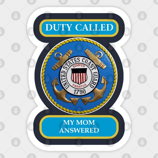 DutyCalledCoastGuard Mom Sticker by Cavalrysword